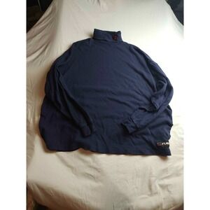 Vintage 90s FUBU The Collection Turtleneck Shirt Mens XXL Blue Knit Streetwear